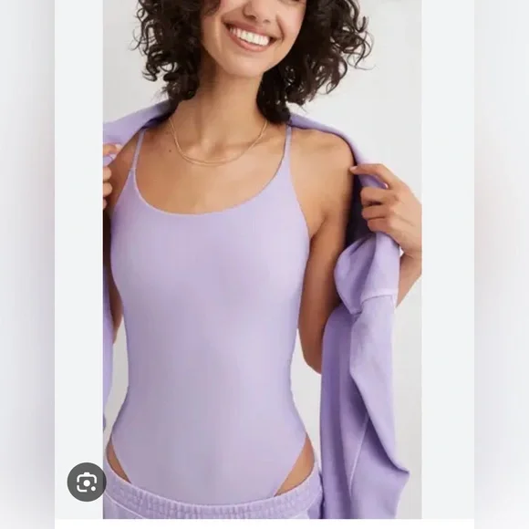 Aerie Smoothez Spaghetti Strap Body Suit. Lavender Color. - Picture 1 of 3